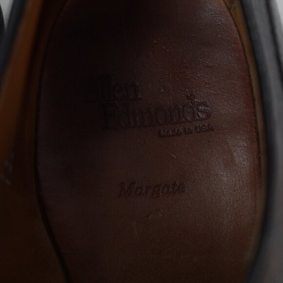 Allen Edmonds Margate Dress Shoes Mens 11 D Brown Cap Toe Oxford Derby Leather